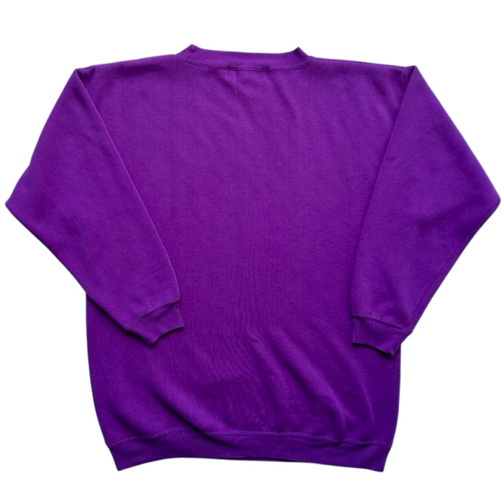 Vintage 90s Pacific Coast Highway Blank Crewneck Purple Medium - Picture 2 of 3